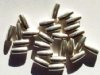 25 11x5mm Brushed Antique Silver Tapered Metal Tube Beads